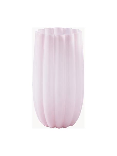 Mundgeblasene Glas-Vase Melon, H 38 cm, Glas, mundgeblasen, Hellrosa, Ø 21 x H 38 cm
