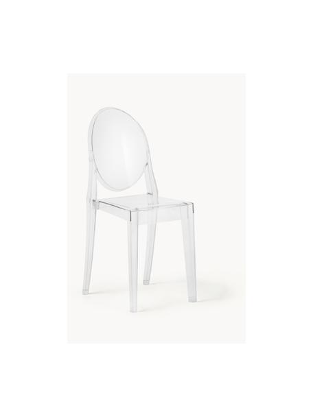 Designová židle Victoria Ghost, Polykarbonát, Transparentní, Š 38 cm, H 52 cm