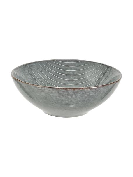 Handgemachte Schalen Nordic Sea, 4 Stück, Steingut, Grau-, Blautöne, Ø 17 x H 6 cm