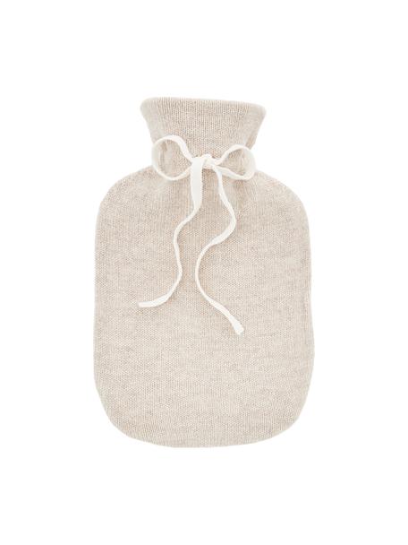 Cashmere-Wärmflasche Florentina, Bezug: 70% Kaschmir, 30% Wolle, Beigetöne, Cremeweiß, B 19 x L 30 cm