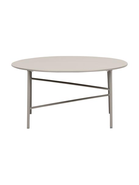 Tavolino da giardino in metallo Vitus, Metallo rivestito, Grigio chiaro, Ø 70 x Alt. 35 cm