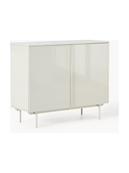 Holz-Highboard Elona, Korpus: Mitteldichte Holzfaserpla, Hellbeige, glänzend, B 100 x H 120 cm