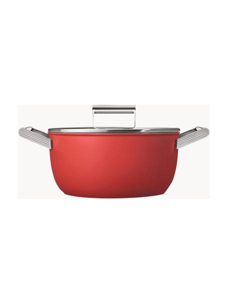 Cocotte avec couvercle et revêtement antiadhésif 50's Style, Rouge, Ø 24 x haut. 18 cm, 4,6 L