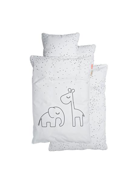 Biancheria da letto Dreamy Dots, 100% cotone, certificato Oeko-Tex, Grigio, 100 x 140 cm + 1 cuscino 40 x 60 cm