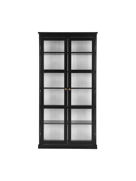 Skleněná vitrína Wilma, Černá, Š 98 cm, V 193 cm