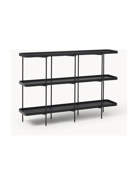 Houten plank Renee met metalen frame, Frame: gepoedercoat metaal, Zwart, B 150 x H 100 cm
