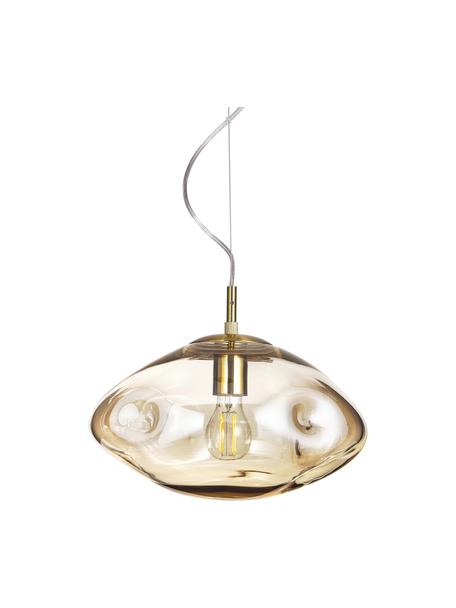 Suspension en verre Amora, Couleur champagne, couleur laitonnée, Ø 35 x haut. 20 cm