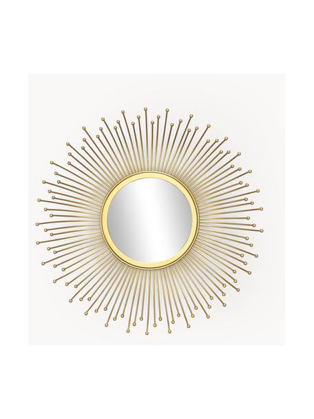 Wandspiegel Erina mit Metall-Dekor, Metall, beschichtet, Goldfarben, Ø 58 cm