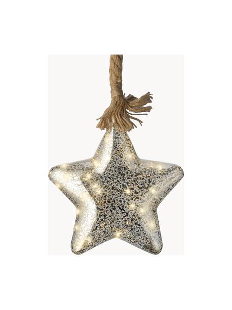 Hängendes LED-Leuchtobjekt Mareno, Silberfarben, B 20 x H 20 cm