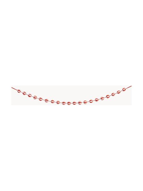 Weihnachtliche Girlande Corded, L 200 cm, Viskose, Kunststoff, Rot, Weiß, L 200 cm