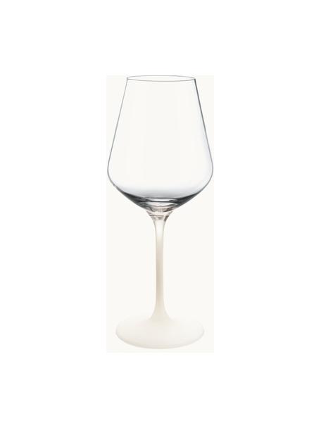 Kieliszek do czerwonego wina ze szkła kryształowego Rock, 4 szt., Szkło kryształowe, Transparentny, biały, Ø 10 x W 23 cm, 490 ml