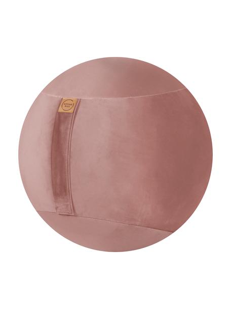 Piłka do siedzenia z aksamitu Velvet, Tapicerka: aksamit poliestrowy, Brudny różowy, Ø 65 cm