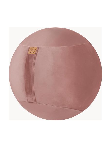 Fluwelen zitbal Velvet, Bekleding: polyester fluweel, Fluweel oudroze, Ø 65 cm