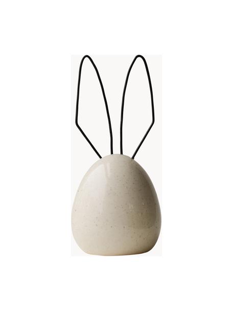 Dekoracja Hare, Korpus: ceramika, Jasny beżowy, błyszczący, nakrapiany, Ø 8 x W 18 cm