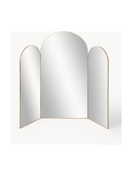 Espejo triple Maple, Reverso: tablero de fibra de densi, Espejo: cristal, Dorado, An 88 x Al 70 cm