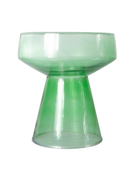Table d'appoint verre vert Ambe, Verre, Vert, transparent, Ø 39 x haut. 42 cm