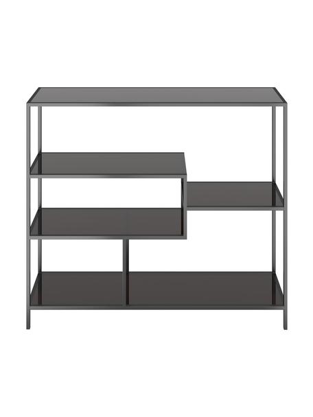 Regał z metalu Loft, Korpus: stal malowana proszkowo, Czarny, S 115 x W 100 cm