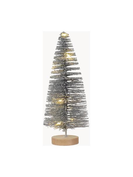 Vianočný LED stromček s časovačom na batérie Lights, Odtiene striebornej, Ø 8 x V 20 cm