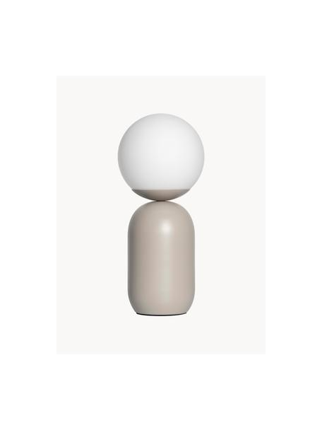 Petite lampe à poser Notti, Grège, blanc, Ø 15 x haut. 35 cm