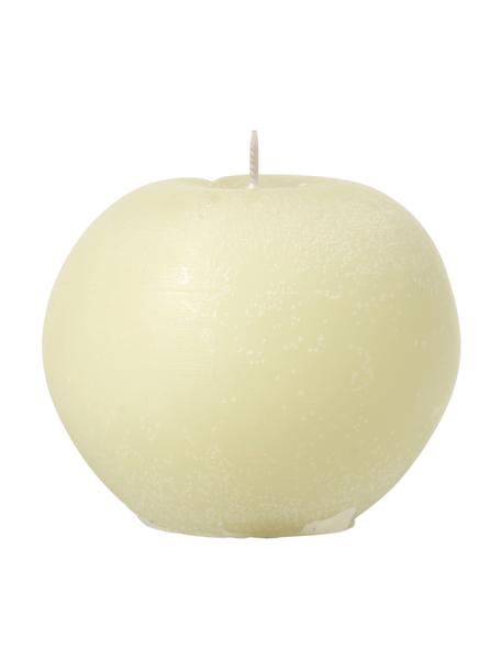 Handgefertigte Kerze Fruit in Apfel-Form, Paraffin, Hellgelb, Ø 10 x H 8 cm