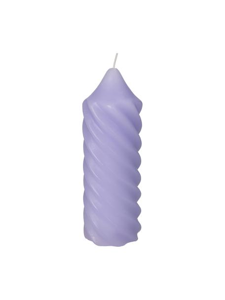 Grand pilier lilas Spiral, Cire, Lilas, Ø 7 x haut. 20 cm