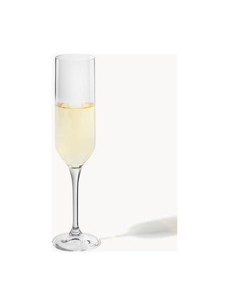 Champagneglazen Eleia, 4 stuks, Glas, Transparant, Ø 5 x H 25 cm, 225 ml