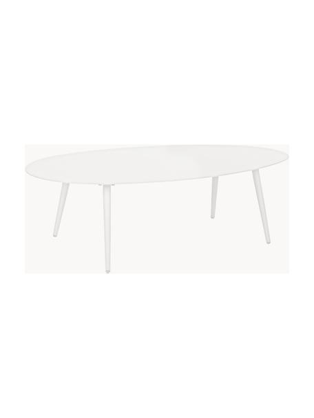Ogrodowy stolik kawowy Ridley, Aluminium malowane proszkowo, Biały, S 120 x W 36 cm