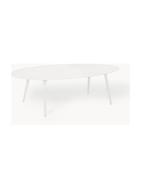Zahradní konferenční stolek Ridley, Hliník s práškovým nástřikem, Bílá, Š 120 cm, V 36 cm