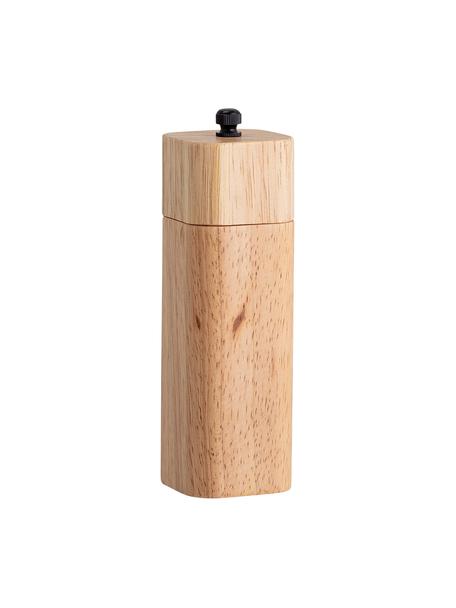 Especiero de madera salero/pimentero, Madera de caucho, acero inoxidable, Beige, Ø 5 x Al 15 cm