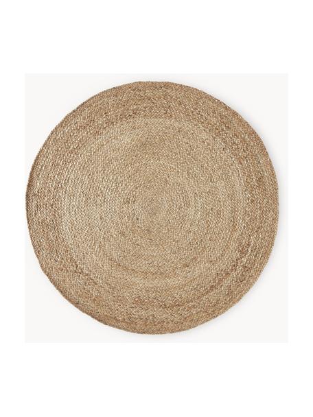 Alfombra redonda artesanal de yute Sharmila, 100% yute

Como las alfombras de yute son ásperas al tacto, son menos adecuadas para el contacto directo con la piel., Marrón, Ø 120 cm (Tamaño S)