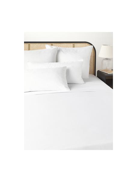Elastická plachta z bavlneného saténu Comfort, Biela, Š 180 x D 280 cm