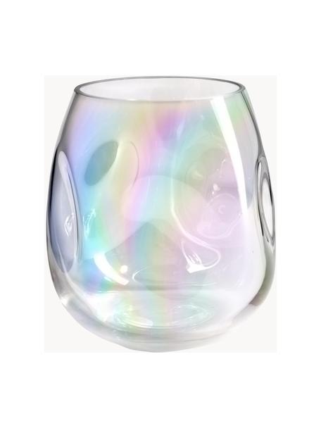 Mundgeblasene Glas-Vase Rainbow, irisierend, Glas, mundgeblasen, Transparent, irisierend, Ø 17 x H 17 cm