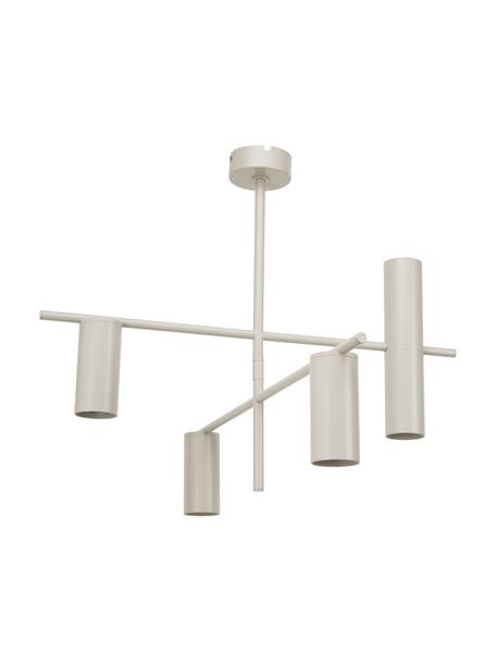 Faretti da soffitto Cassandra, Paralume: metallo nichelato, Struttura: metallo nichelato, Beige opaco, Larg. 70 x Alt. 49 cm