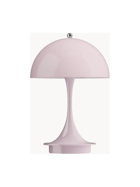 Mobilna lampa stołowa LED z funkcją przyciemniania Panthella, W 24 cm, Tworzywo sztuczne, Jasnoróżowe tworzywo sztuczne, Ø 16 x W 24 cm