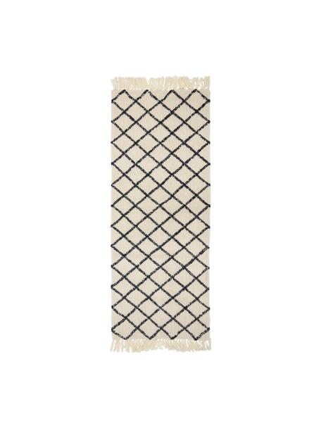 Tapis de couloir en laine Alva, 70 % laine, 30 % coton

Les tapis en laine peuvent perdre des fibres lors des premières semaines et des peluches peuvent se former, ce phénomène est naturel et diminue à mesure de votre usage et du temps, Beige, noir, larg. 70 x long. 200 cm