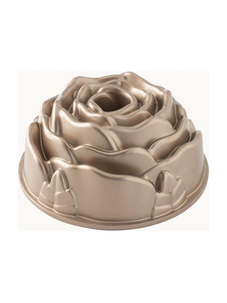 Gugelhupfform Rose mit Antihaftbeschichtung, Aluminiumguss, antihaftbeschichtet, Hellrosa mit Metallic-Finish, Ø 23 x H 10 cm