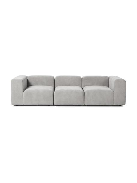 Canapé modulable 4 places Lena, Tissu gris argent, larg. 284 x prof. 106 cm