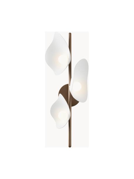 Kinkiet LED z funkcją przyciemniania Florii, Metal powlekany, Biały, ciemny brązowy, S 22 x W 61 cm