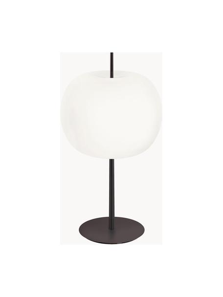 Dimbare tafellamp Kushi, mondgeblazen, Lampenkap: mondgeblazen glas, Zwart, Ø 33 x H 61 cm