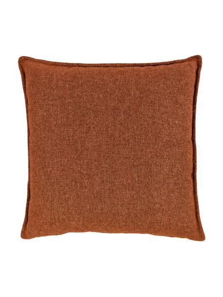 Cuscino arredo Lennon, Rivestimento: 100% poliestere, Tessuto color terracotta, Larg. 60 x Lung. 60 cm