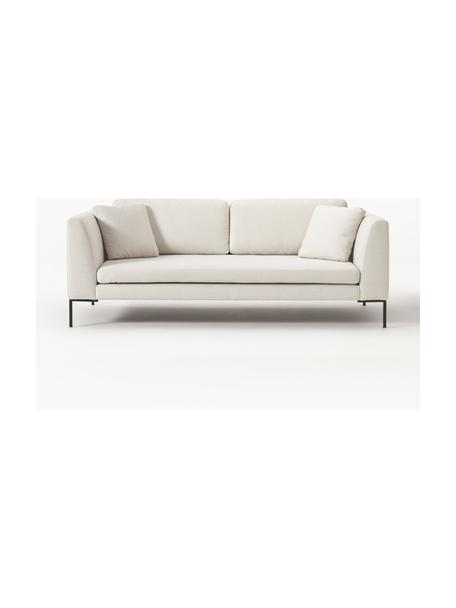 Sofa Emma (3-Sitzer) mit Metall-Füßen, Bezug: Polyester 100.000 Scheuer, Gestell: Massives Kiefernholz, FSC, Füße: Metall, pulverbeschichtet, Webstoff Off White, B 227 x T 100 cm