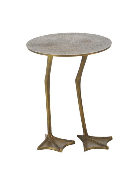 Stolik pomocniczy z metalu Duck, Odcienie mosiądzu, Ø 35 x W 45 cm