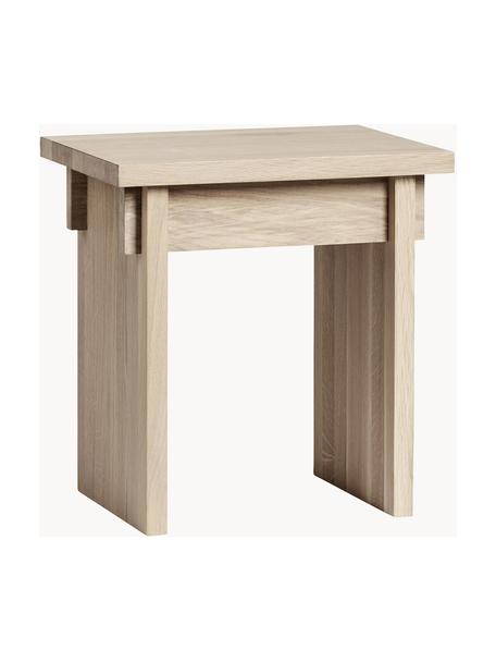 Taburete de madera de roble Japanese, Madera de roble con certificado FSC, Madera de roble barnizada, An 40 x Al 42 cm