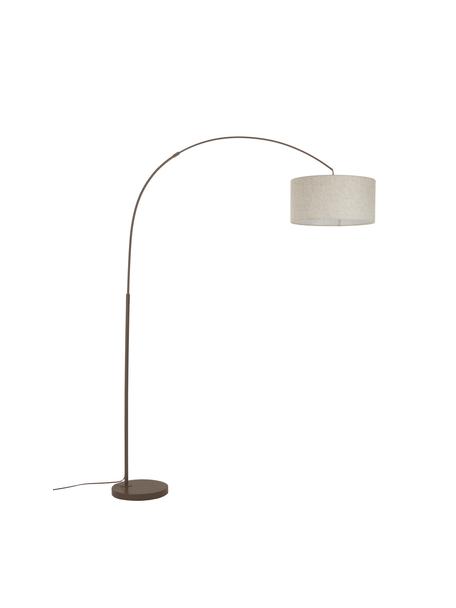 Lampa podłogowa w kształcie łuku Niels, Beżowy, brązowy, S 157 x W 218 cm