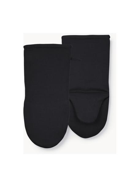 Guantes de horno Soft Kitchen, 2 uds., 100% algodón, Negro, An 19 x L 36 cm