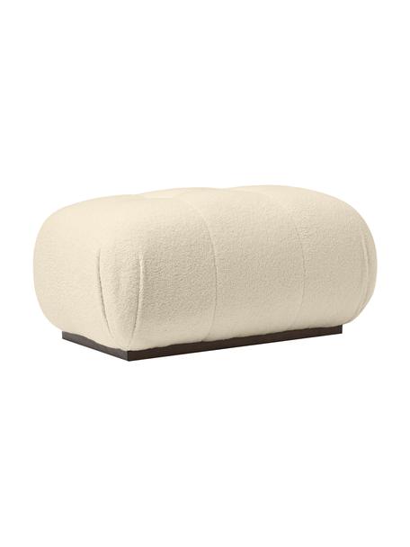 Tabouret tissu peluche Stanley, Tissu peluche blanc crème, larg. 76 x prof. 50 cm