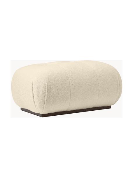 Teddy-Hocker Stanley, Bezug: 100 % Polyester Der hochw, Gestell: Massives Eschenholz, Schi, Teddy Off White, B 76 x T 50 cm