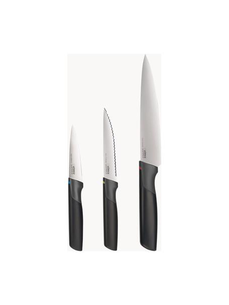 Messer-Set Elevate, 3er-Set, Edelstahl, Schwarz, Silberfarben, Set mit verschiedenen Größen