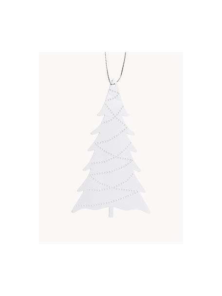 Baumanhänger Deco Tree, Edelstahl, beschichtet, Silberfarben, B 7 x H 11 cm