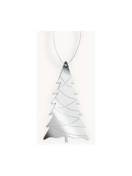 Addobbo albero di Natale Deco Tree, Acciaio inossidabile rivestito, Argentato, Larg. 7 x Alt. 11 cm